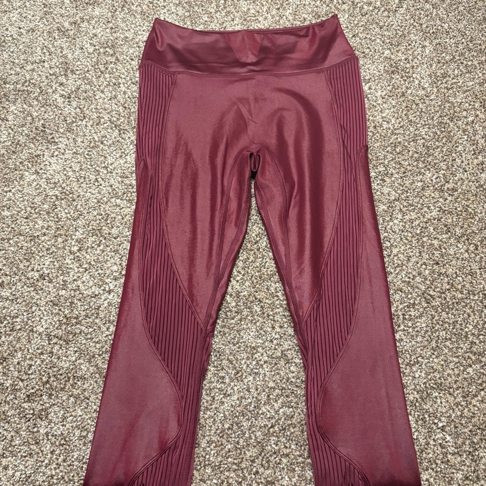 Fabletics Women’s Small Burgundy Leggings - Picture 4 of 10